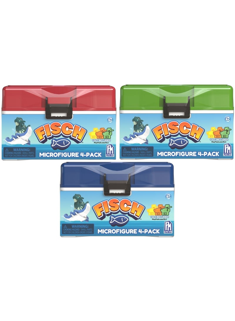 PhatMojo Fisch Collectible Micro-Figure 4-in-1, Assorted 1 Pack (Style & Color May Vary) | DLC Code Included! | Surprise Figure | Mini Collectible Figures | Perfect for Kids and Collectors. - Image 1