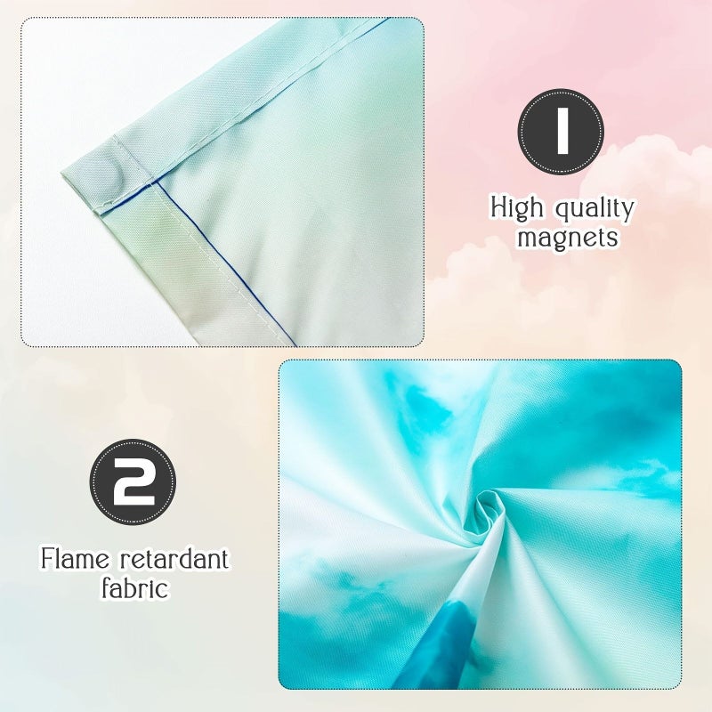 Magnetic Fluorescent Ceiling Light Cover About 24 02 By 48 03 Inch Colorful Clouds For Classroom Home Office Decor - Image 4