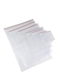 MARKQ [100 Piece] 9.6 x 13.2 inches Clear Poly Reclosable Zipper Lock Bags - Resealable Plastic Zipper Bags for Storing Meat, Meal Prep Vegetables, Fruits, Photos and More  - Image 1