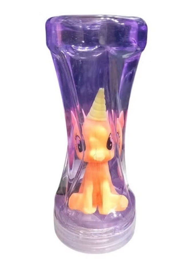Crystal Slime Bottle with Unicorn Figure (Purple) 
