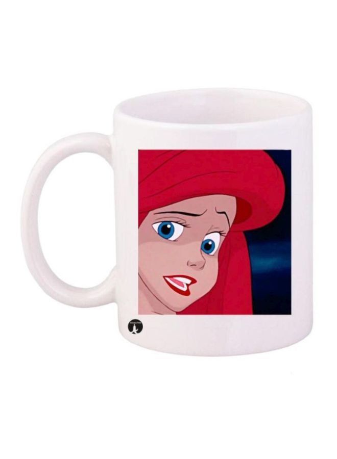 RKN Little Mermaid Printed Coffee Mug White/Red/Blue - Image 2