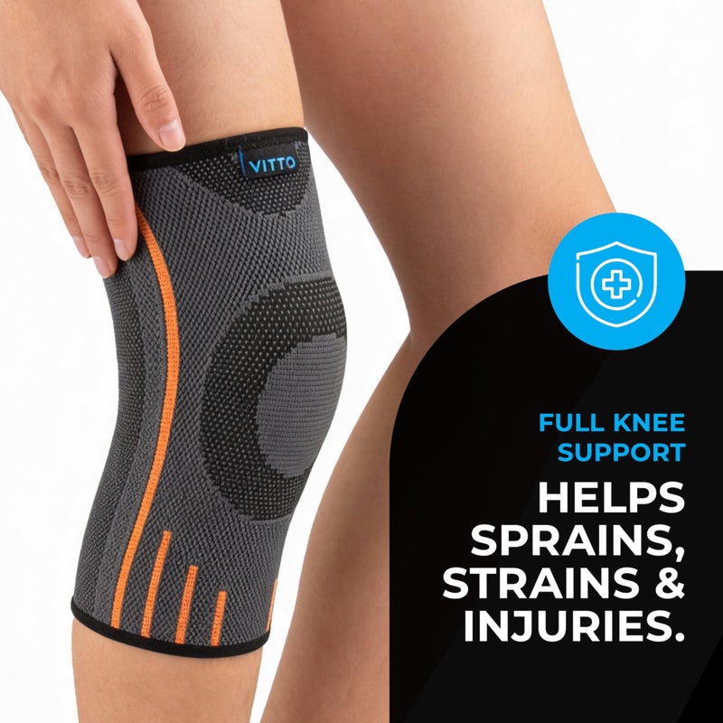 VITTO Kids Knee Brace - Osgood Schlatter Knee Brace Youth, Compression Sleeve for Boys and Girls from 4-14 years old (L) - Image 3