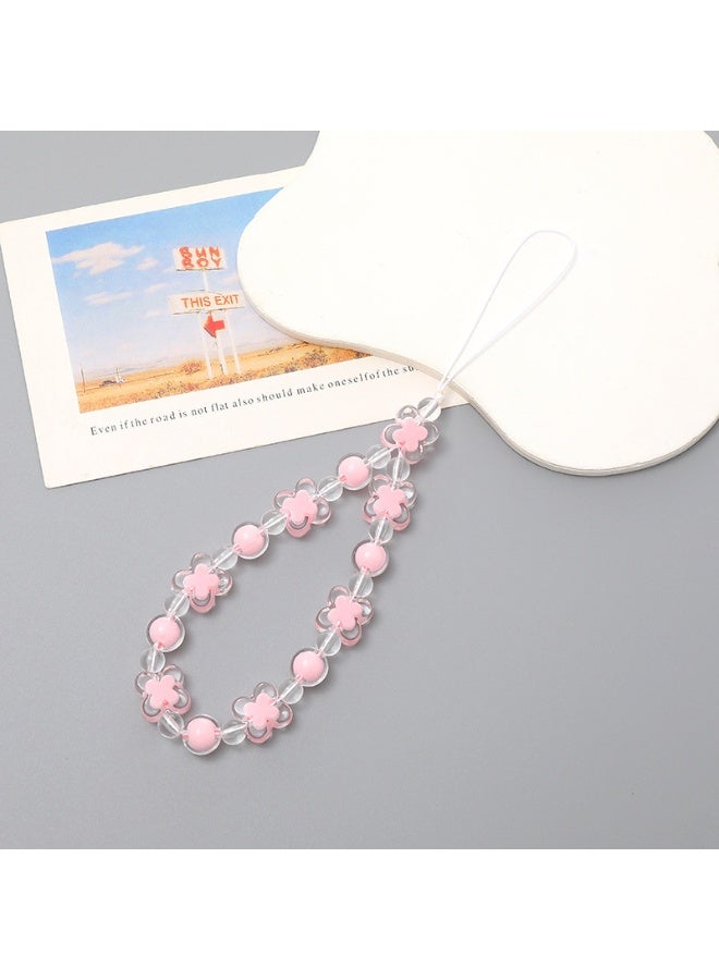 NIBEMINENT Phone Charm/ Chain Strap for Women Girls, Little Fragrance Flower Cell Phone Case Lanyard Wrist Strap