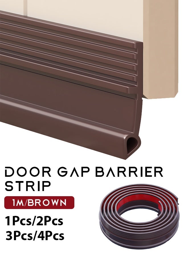 Door Draft Stopper, 100 cm Length Under Door Seal, Door Sweep for Exterior & Interior Doors, Door Bottom Draft Blocker Dust and Noise Insulation  - Image 1