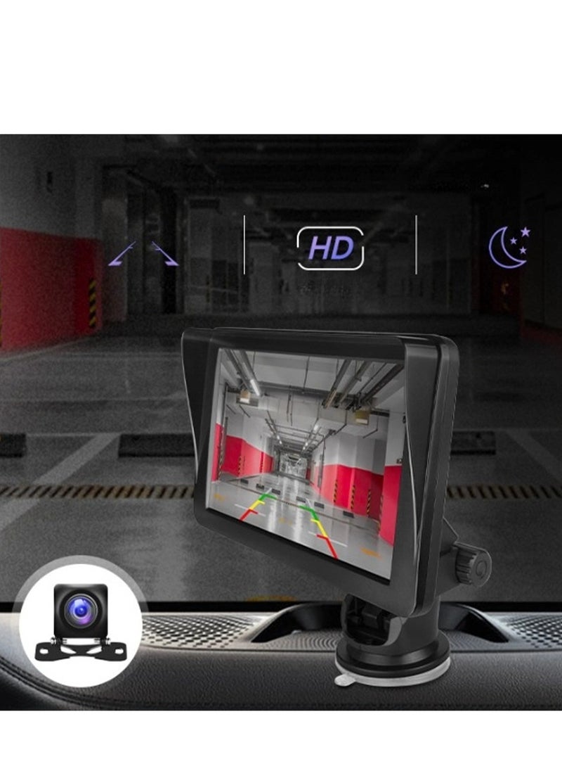 Furtey - Car Screen for Apple CarPlay Wireless Android Auto with HD 7 Inch Touch Screen, Bluetooth Stereo MP5 Player ,AHD Night Vision Camera,  GPS Navigation, Voice Assistant , Reversing Assist - Image 1