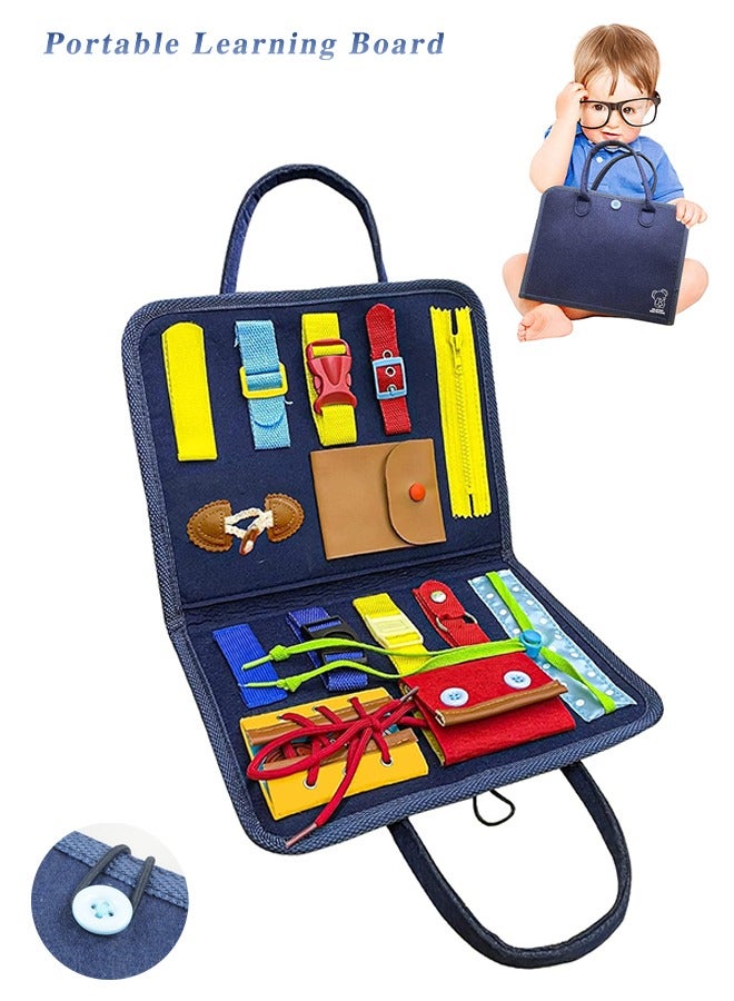 Montessori Busy Board Toys,  Educational Learning Activity Sensory Board, Portable Travel Toy, Gift for Babies Boy & Girl - Image 1