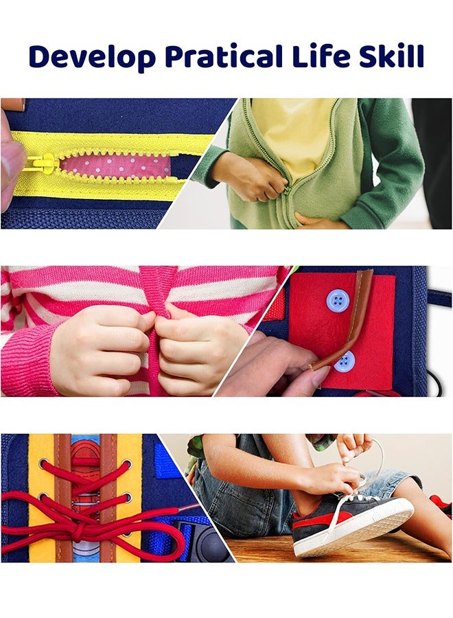 Montessori Busy Board Toys,  Educational Learning Activity Sensory Board, Portable Travel Toy, Gift for Babies Boy & Girl - Image 4