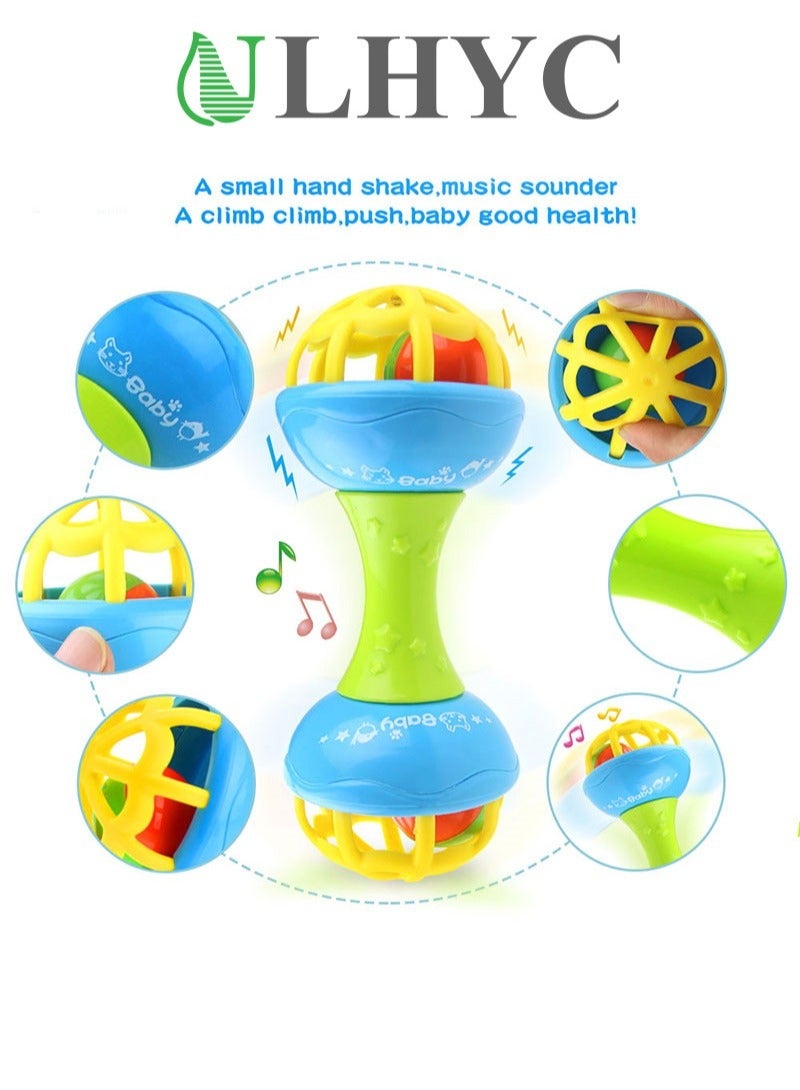 Baby Rattles Soft Teethers Hand Bell Infant Fitness Ball Dumbbell Climbing Toy Educational Mobiles Toys - Image 2