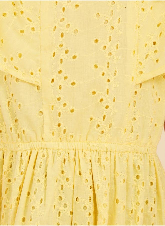 Styli Eyelet Ruffle Dress  - Image 3