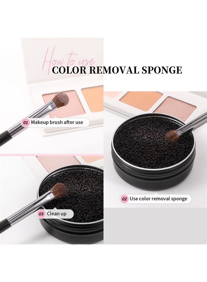 DUcare Makeup Brush Cleaner,DUcare Makeup Brushes Solid Soap Cleanser with Color Removal Sponge Brush Cleaning Mat, Silicone Makeup Cleaning Cosmetic Cleaner Blenders Shampoo Removes Shadow Color - Image 2
