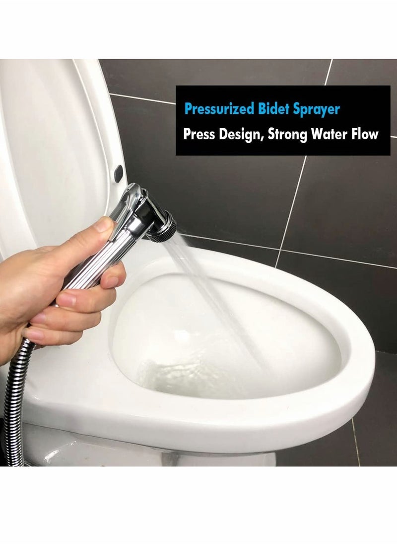 SYOSI - Toilet Bidet Douche Spray, Bathroom Solid Brass Thermostatic Douche Kit, Handheld Douche Spray Shower Kit Bidet Sprayer for Toilet hot and Cold Water with Hose - Image 1