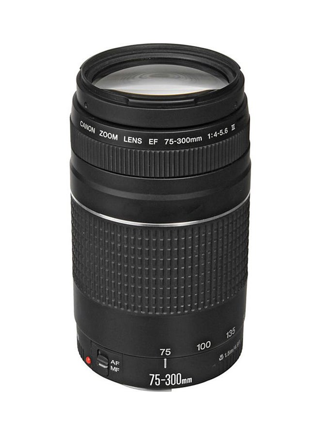 عدسة تقريب تيليفوتو III EF ببعد بؤري 75-300 مم وفتحة عدسة f/4-5.6 ملائمة لكاميرات كانون أسود