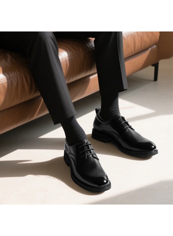 Connell Kangnai Men's Shoes, Business Formal Leather Shoes, Casual Office Shoes For Men, Groom Wedding Shoes, Style 2025, Black, Size 40 - Image 1