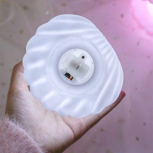 MeeTo Beach Themed Pearl Shell Lamp, Bedside LED Ocean Nightlight Mermaid Fairy Clamshell Portable Lights for Bar, Home Decoration, Birthday, Christmas Gift, Random Color, (Pack of 2) - Image 5