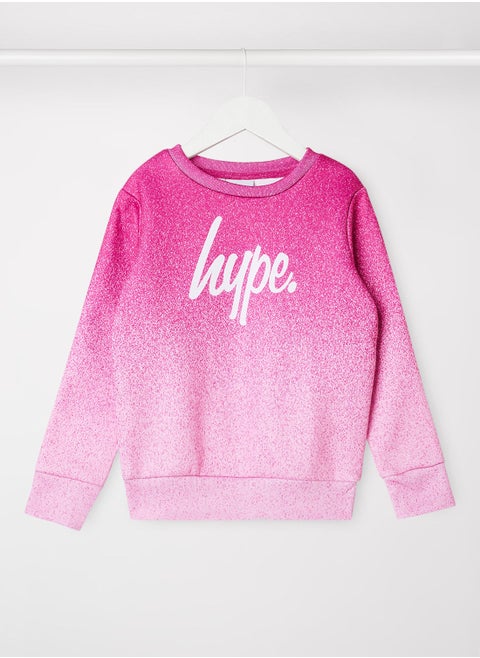 Girls Speckled Fleece Sweatshirt