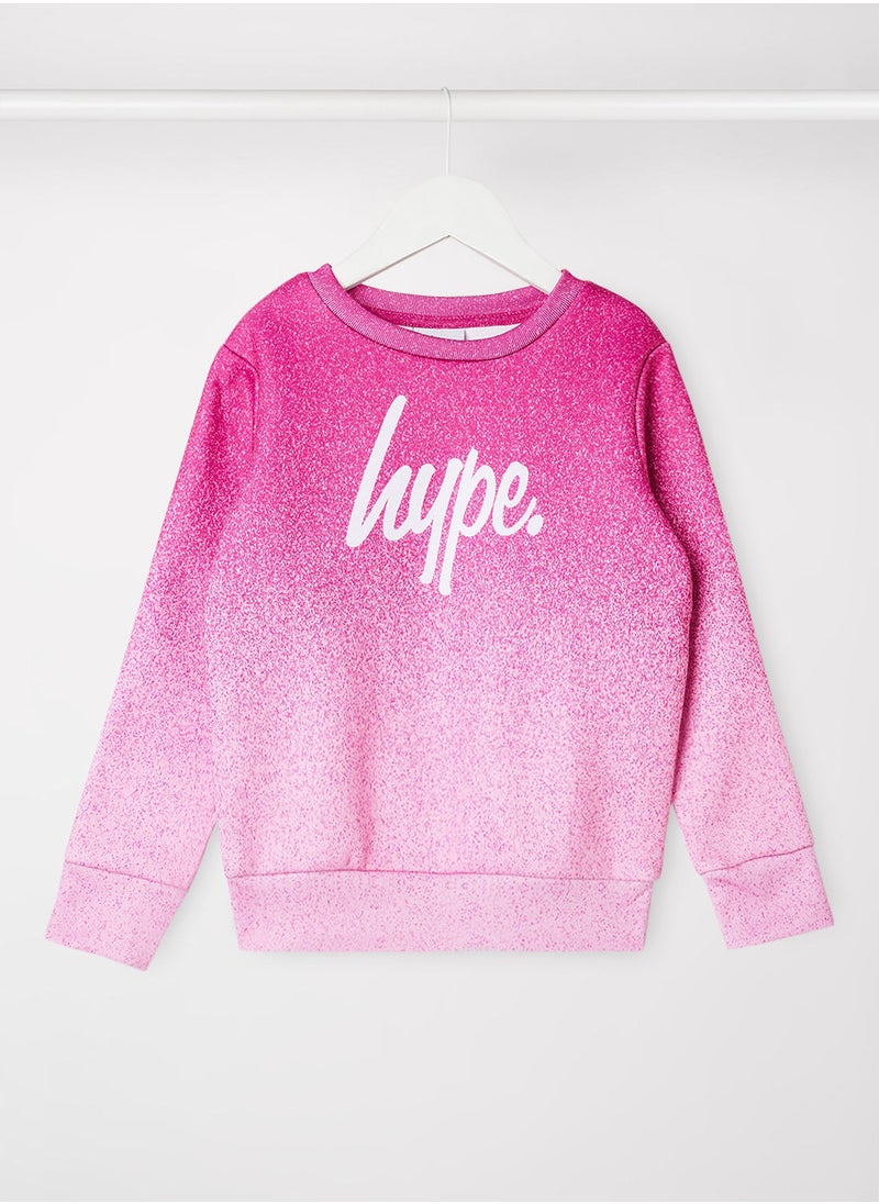 JUST HYPE - Girls Speckled Fleece Sweatshirt - Image 1