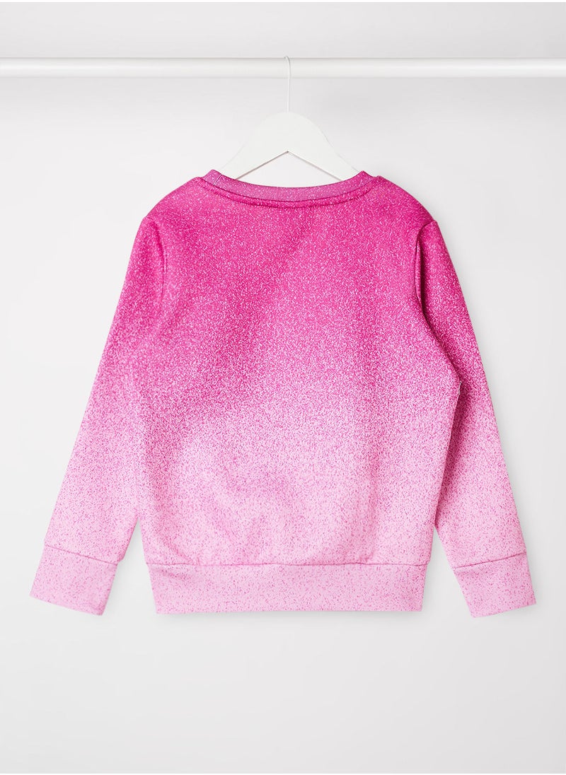 JUST HYPE - Girls Speckled Fleece Sweatshirt - Image 1