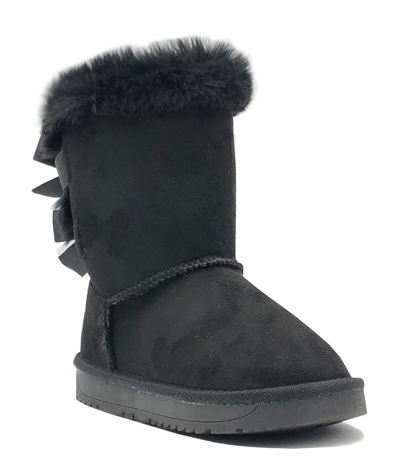 REDVOLUTION New Kids Classic Snow Boots Faux Fur Midcalf Outdoor Boots (Big Kid) (410 black, size 5) - Image 2