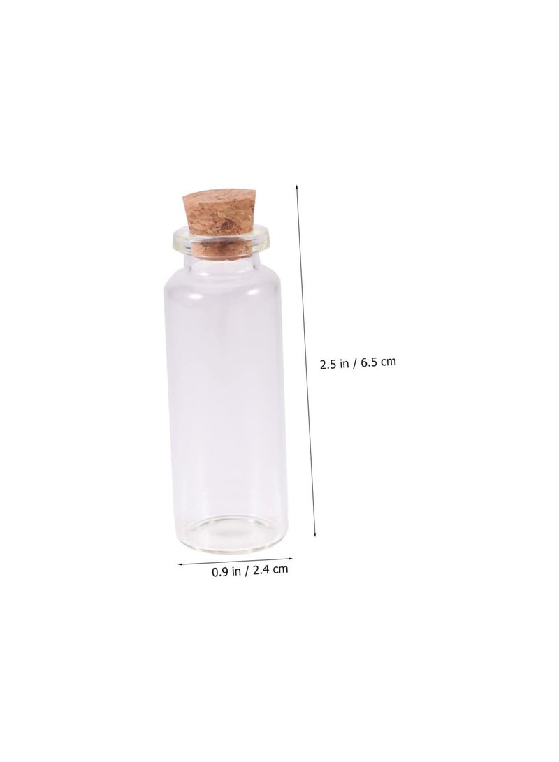 GGOOT 18 Pcs Clear Glass Jars Mini Glass Cork Bottles Small Message Bottles Gift Glass Bottles Mini Bottle for Decorating Glass Dispenser Bottle Glass Bottle with Stopper Miniature - Image 5
