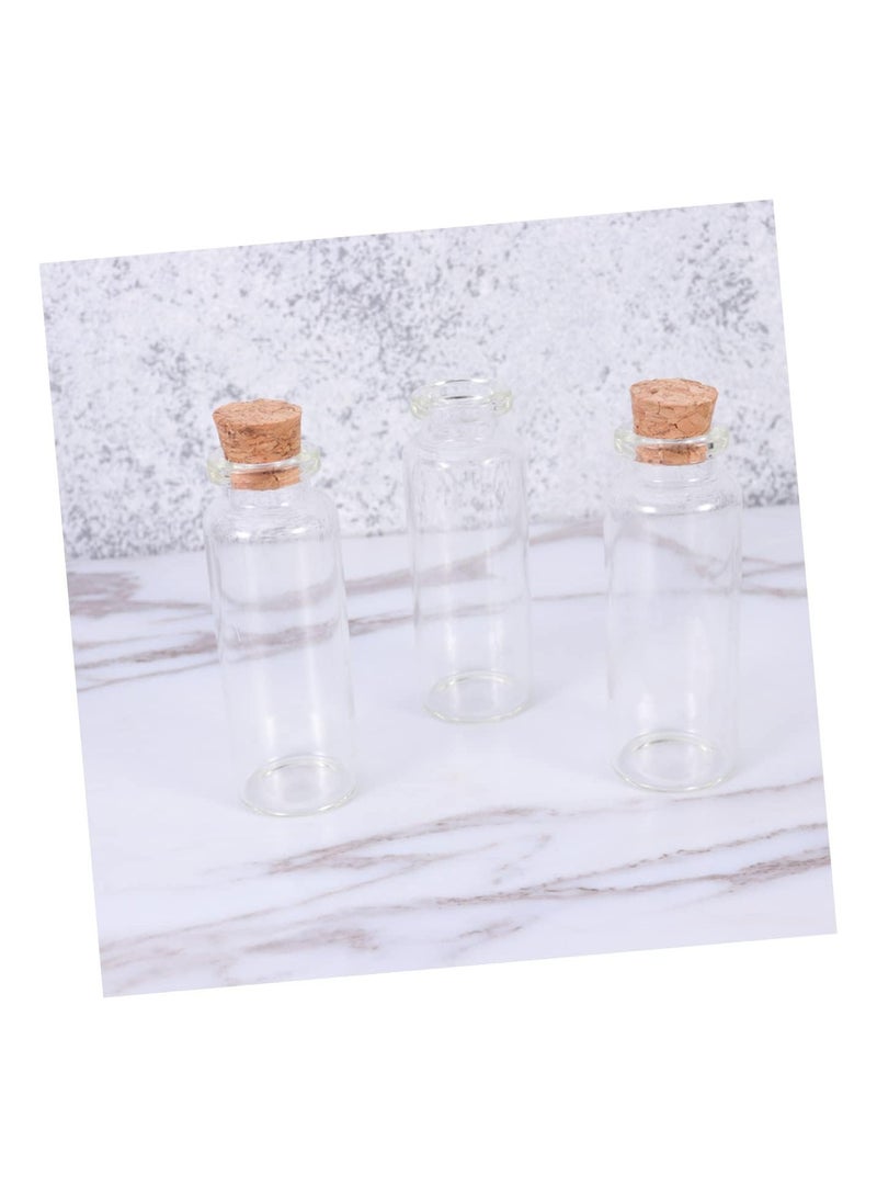 GGOOT 18 Pcs Clear Glass Jars Mini Glass Cork Bottles Small Message Bottles Gift Glass Bottles Mini Bottle for Decorating Glass Dispenser Bottle Glass Bottle with Stopper Miniature - Image 2