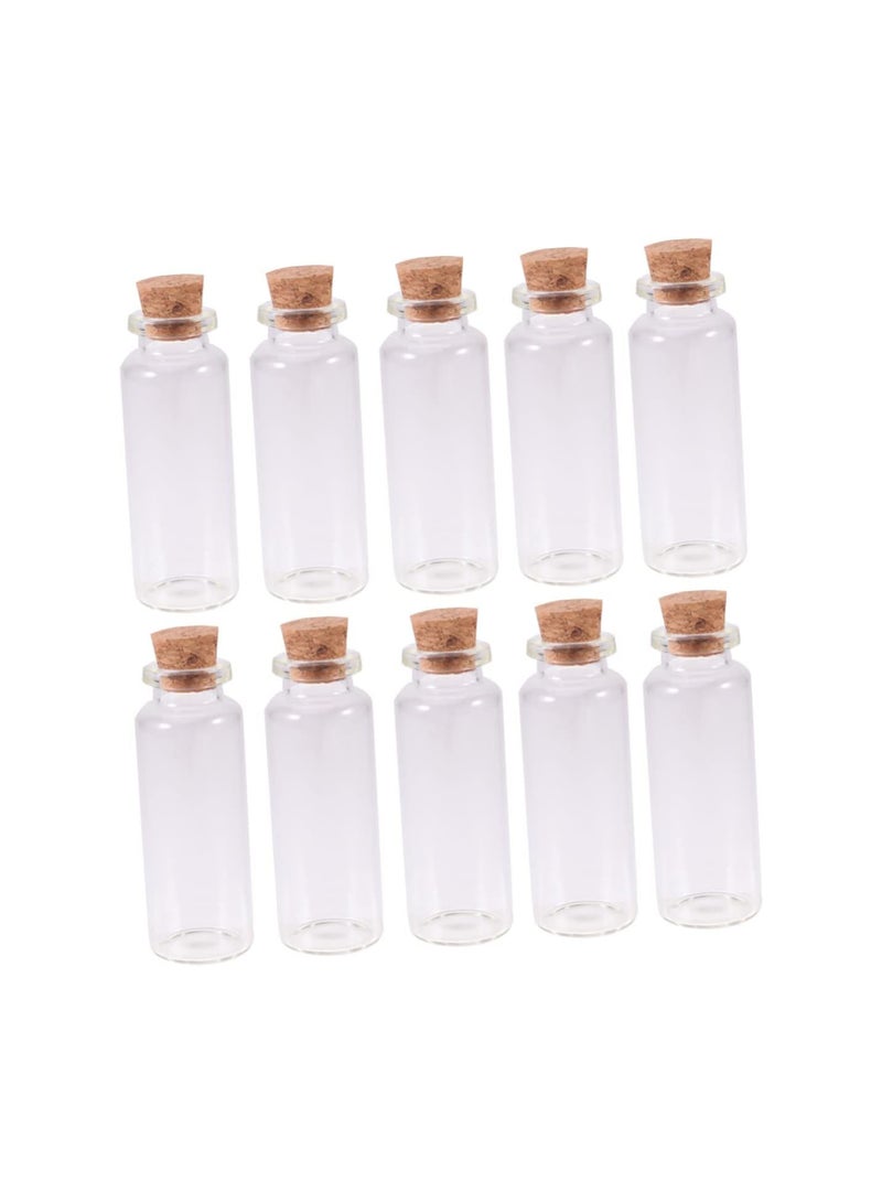 GGOOT 18 Pcs Clear Glass Jars Mini Glass Cork Bottles Small Message Bottles Gift Glass Bottles Mini Bottle for Decorating Glass Dispenser Bottle Glass Bottle with Stopper Miniature - Image 1