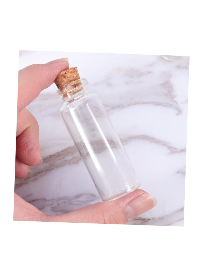 GGOOT 18 Pcs Clear Glass Jars Mini Glass Cork Bottles Small Message Bottles Gift Glass Bottles Mini Bottle for Decorating Glass Dispenser Bottle Glass Bottle with Stopper Miniature - Image 3