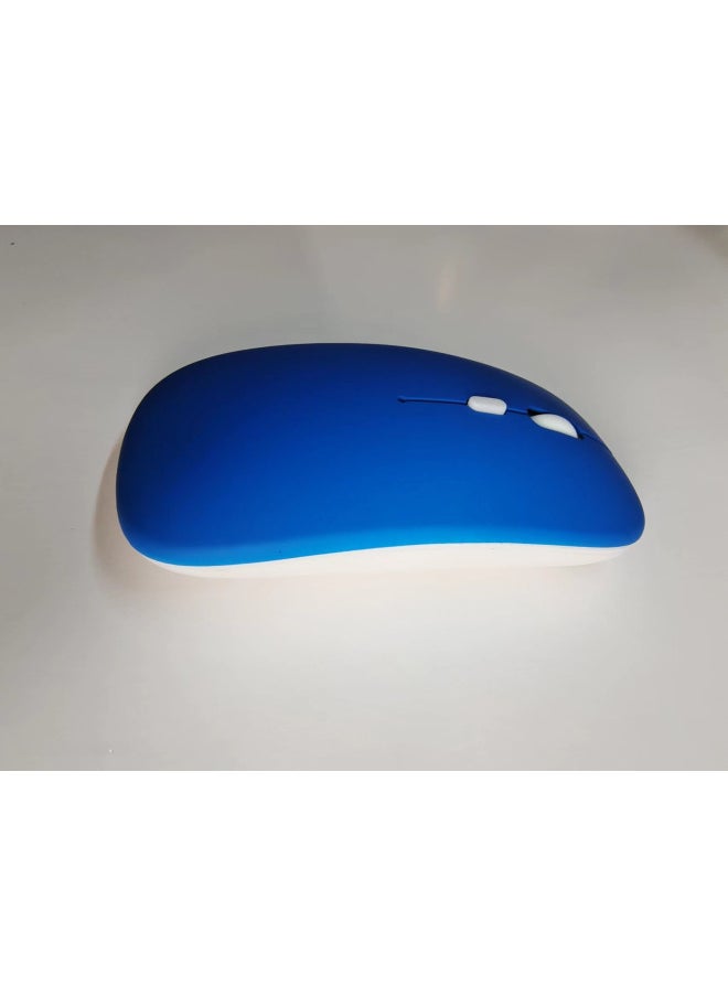 Generic Wireless Optical Mouse 1600dpi High Resolution Usb Interface For Laptop Desktop Computer-Color:Luminous Version 2.4g + Bluetooth Dual-mode Dark Blue  - Image 1