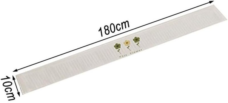 White Magnetic Radiator Cover Breathable Cotton Linen Dust Cover Fits 40 220cm Width - Image 2