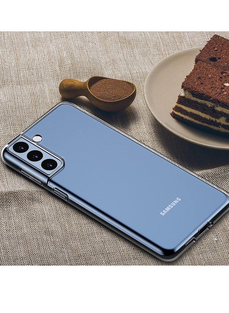 S21 FE Case, Samsung S21 FE Case Ultra [Slim Thin] Scratch Resistant TPU Rubber Soft Skin Silicone Protective Crystal Clear Case Cover for Samsung Galaxy S21 FE (Clear)