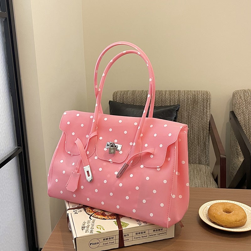 Transparent PVC Polka Dot Hobo Bag - Image 2