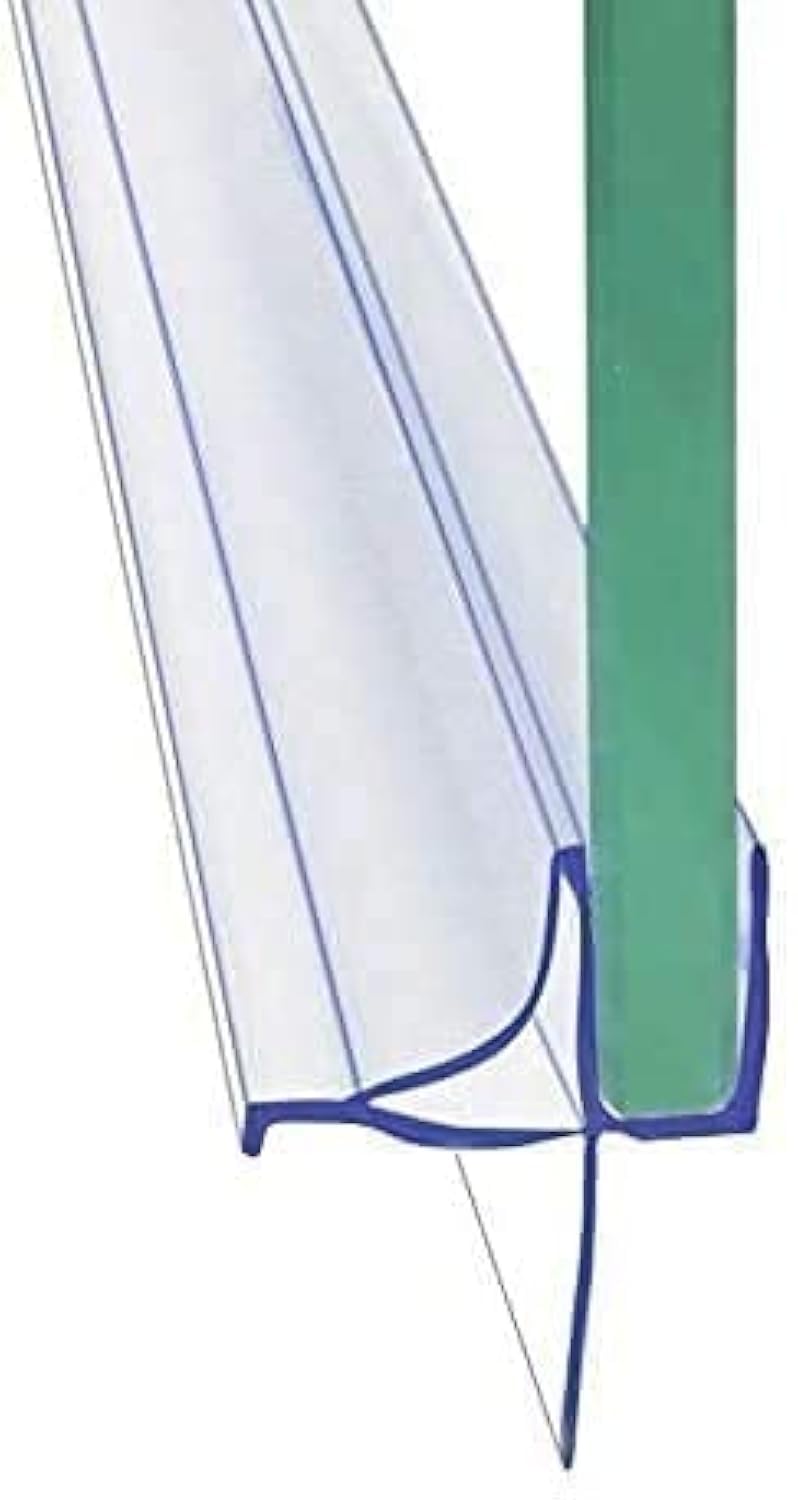 Dalrun Frameless Shower Door Bottom Seal Shower Sweep with Drip Rail for 1/4" Glass,36" Long, Vinyl, Clear - Image 1