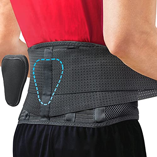 Sparthos Back Brace for Lower Back Pain - Immediate Relief from Sciatica, Herniated Disc, Scoliosis - Breathable + Lumbar Support Pad - For Men & Women - Fits 44–52″ Waist (Large, Check Size Chart) - Image 1