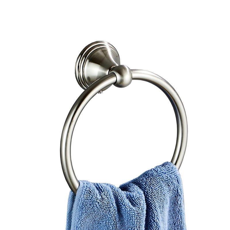 bluebyrne Towel Ring for Bathroom, Brushed Nickel Hand Towel Holder 1 Pack, Bathroom Accessories and Towel Racks for Bathroom Wall Mount - Image 2