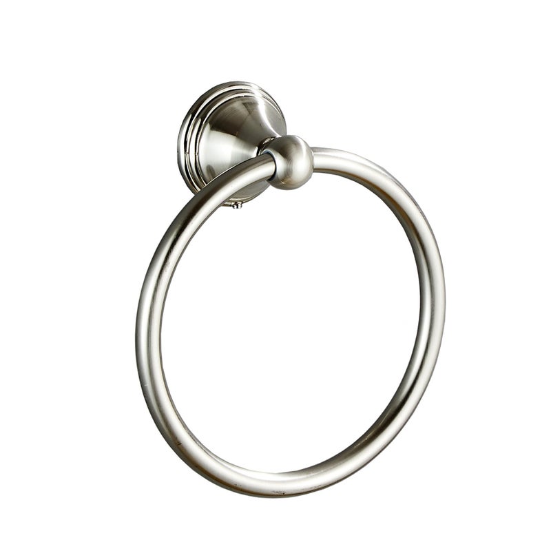 bluebyrne Towel Ring for Bathroom, Brushed Nickel Hand Towel Holder 1 Pack, Bathroom Accessories and Towel Racks for Bathroom Wall Mount - Image 1