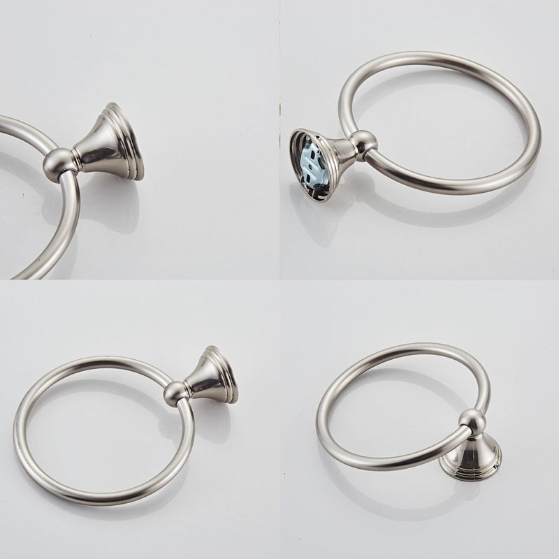 bluebyrne Towel Ring for Bathroom, Brushed Nickel Hand Towel Holder 1 Pack, Bathroom Accessories and Towel Racks for Bathroom Wall Mount - Image 4