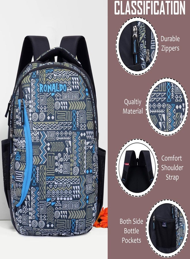 Ronaldo Tribal Warrior School Backpack Black Edition Casual Daypack School Bags for Boys & Girls Office Backpack Multi-Purpose Bag - Image 4