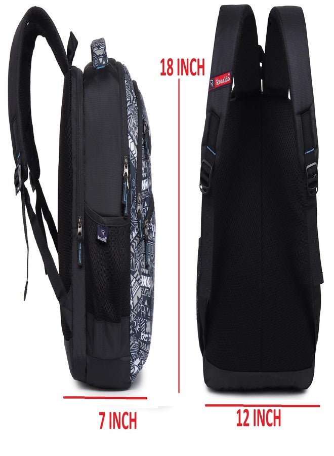 Ronaldo Tribal Warrior School Backpack Black Edition Casual Daypack School Bags for Boys & Girls Office Backpack Multi-Purpose Bag - Image 3