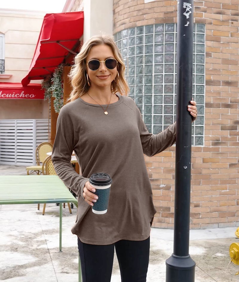 Newchoice Winter Clothes for Women Cute Long Sleeve Tunic Tops Cozy Thermal Underwear (Coffee Brown,S) - Image 2