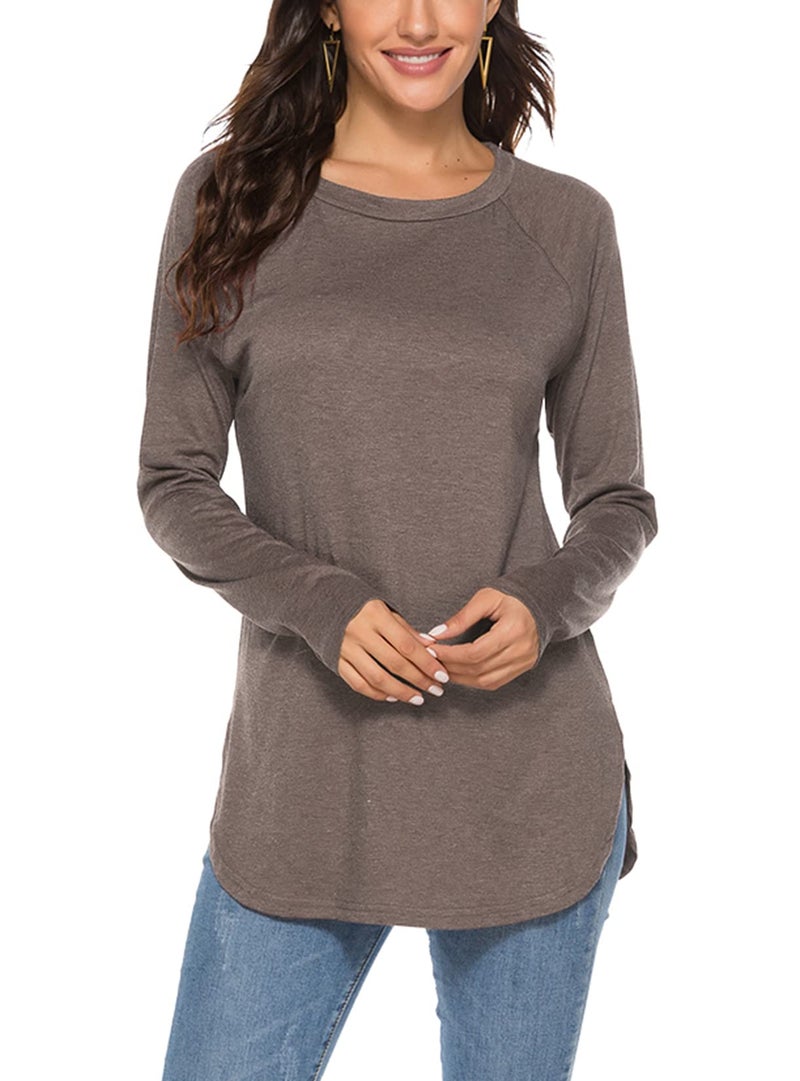 Newchoice Winter Clothes for Women Cute Long Sleeve Tunic Tops Cozy Thermal Underwear (Coffee Brown,S) - Image 1