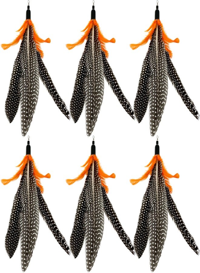 CATENEED Cat Feather Toys Refill, 6 Pieces Cat Wand Attachments Da Bird Feathers Toy for Indoor Cats - Image 1
