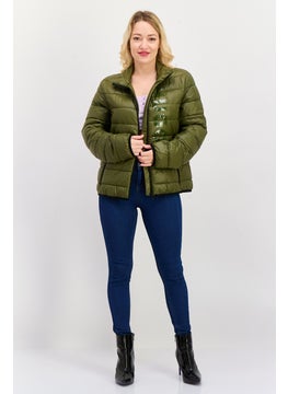 HUGO by Hugo Boss Women Quilted Puffer Jacket, Olive  - Image 4