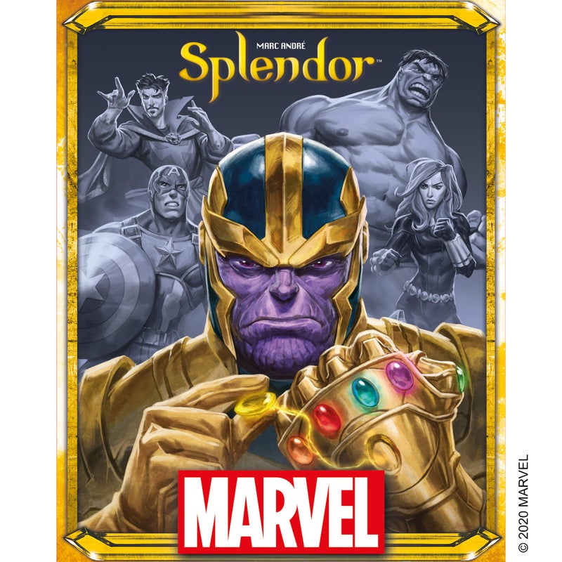 Asmodee Marvel Splendor Board Game - Unite Heroes and Gems in an Epic Strategy Adventure, Family Game for Kids and Adults, Ages 10+, 2-4 Players, 30 Minute Playtime - Image 1