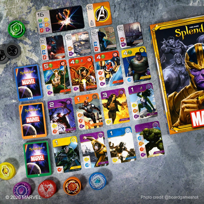 Asmodee Marvel Splendor Board Game - Unite Heroes and Gems in an Epic Strategy Adventure, Family Game for Kids and Adults, Ages 10+, 2-4 Players, 30 Minute Playtime - Image 3