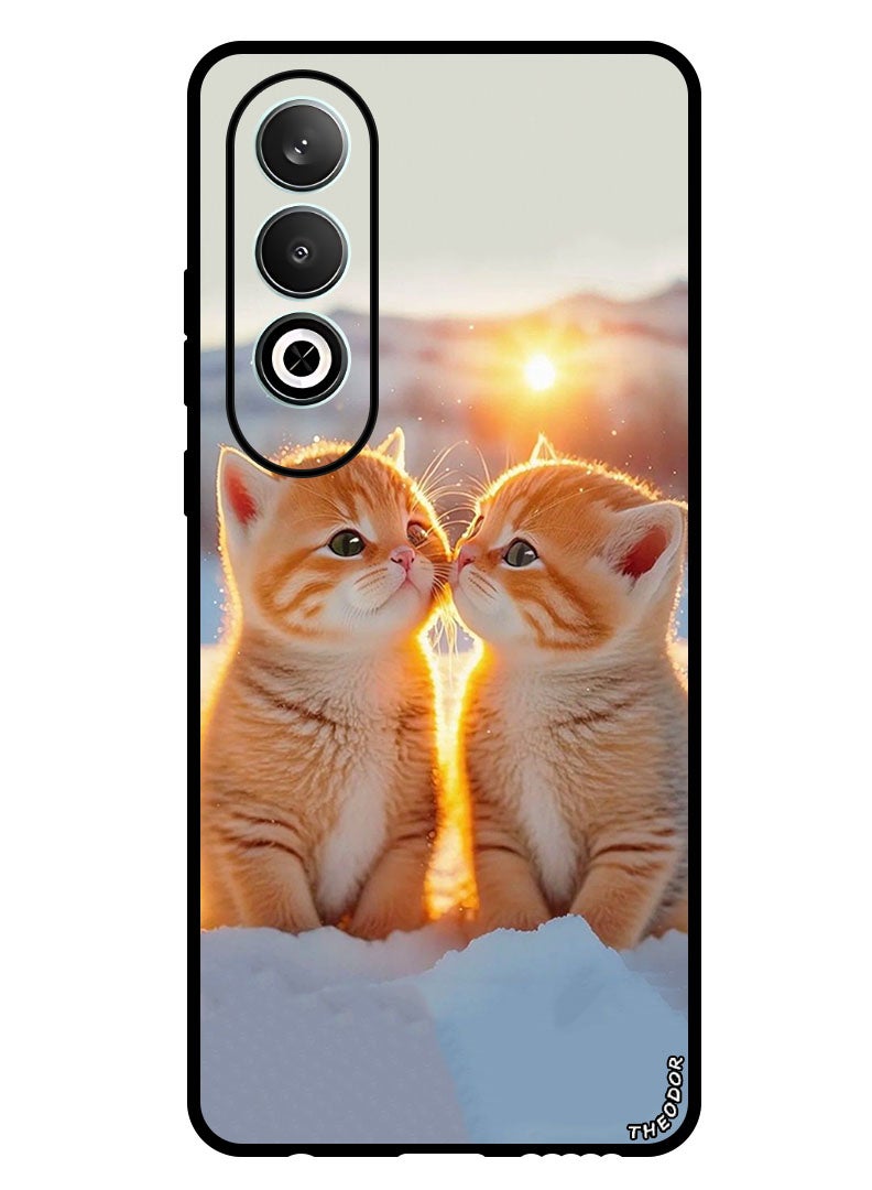 Theodor Protective Case Anti Scratch Shock Proof Bumper Cover For OnePlus Nord CE 4 Cute Cats (2) - Image 1