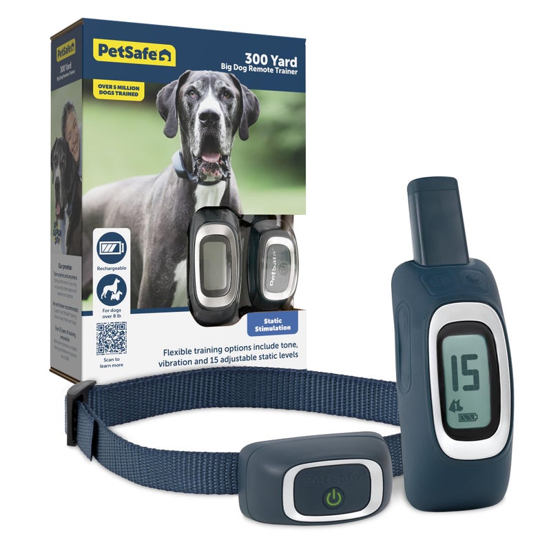 PetSafe 300 Yard Remote Training Collar â€“ Choose from Tone, Vibration, or 15 Levels of Static Stimulation â€“ Medium Range Option for Training Off Leash Dogs â€“ Waterproof and Durable â€“ Rechargeable - Image 1