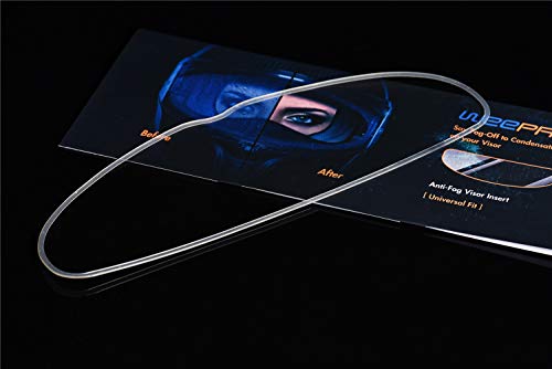 WeePro Universal Helmet Shield Anti Fog Film,Clear Visor Lens Insert Fog Resistant 3.7" x 10.7" - Image 4