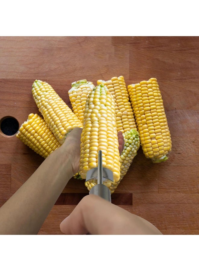 2pack Long Handle Corn Stripping Tool,Corn on the Cob Remover,Corn Peeler for Easy Clean Stripper Tool - Image 2