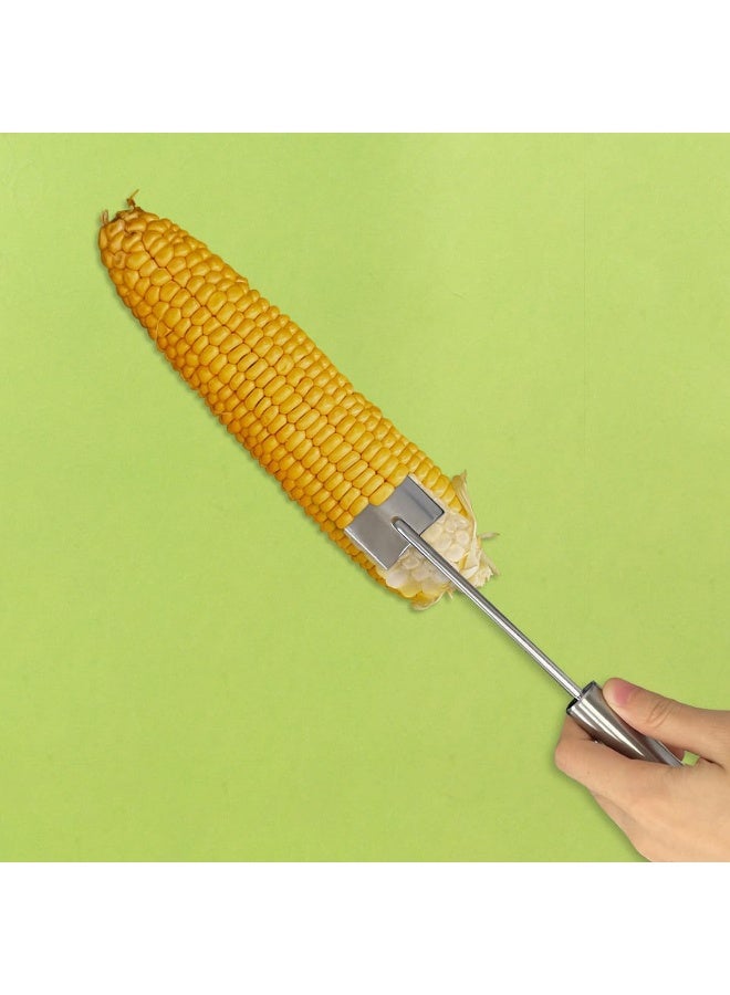 2pack Long Handle Corn Stripping Tool,Corn on the Cob Remover,Corn Peeler for Easy Clean Stripper Tool - Image 3