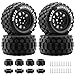 GLOBACT MX38 Tires FR 38in MT Tires 17mm Hex RC Tires for ARRMA KRATON Notorious Outcast 6S EREVO Summit TEKNO MT410 17 18 110 RC Truck Car 4PCS Black - Image 3