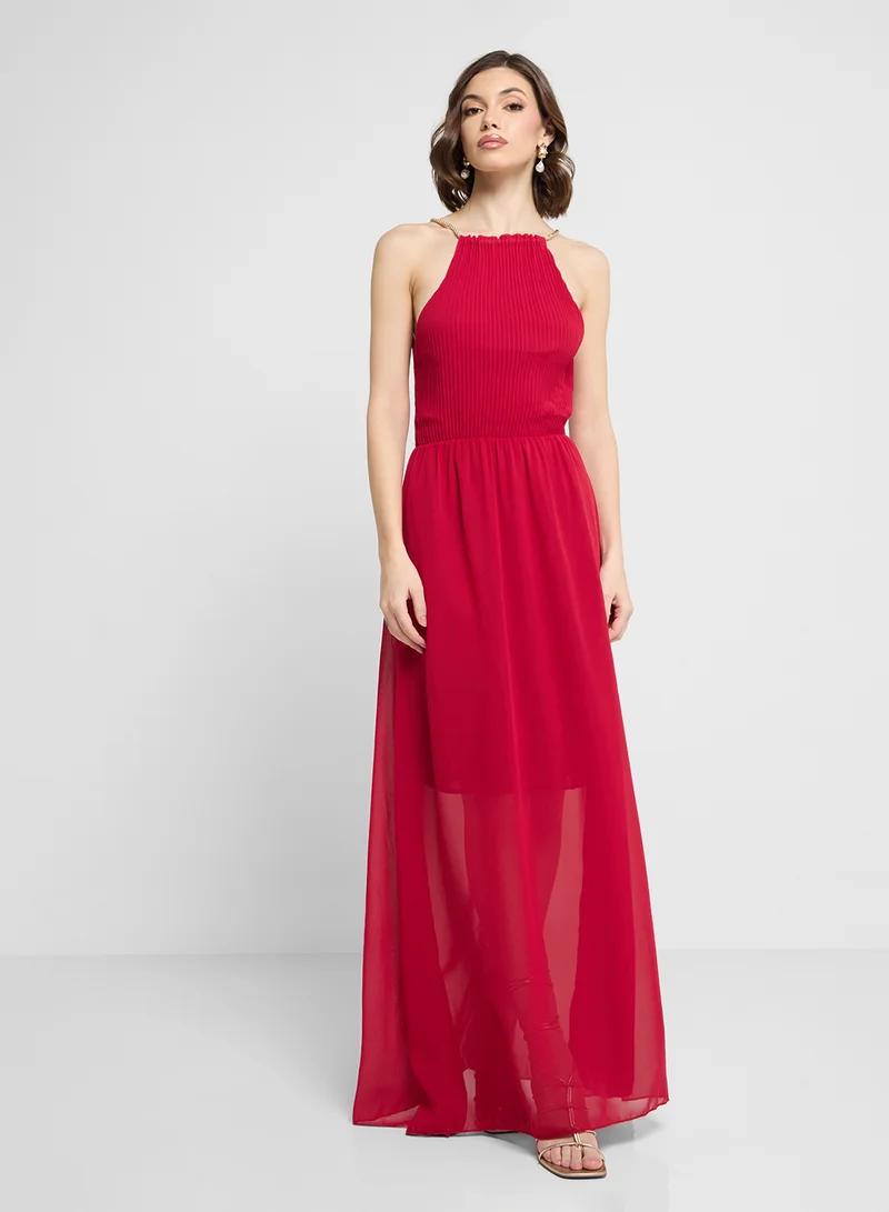 ELLA Halter Chiffon Dress